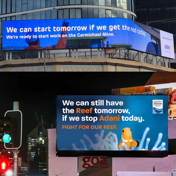 Adani billboard VS our billboard