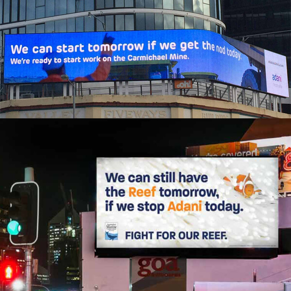 Adani Billboard vs Our Message