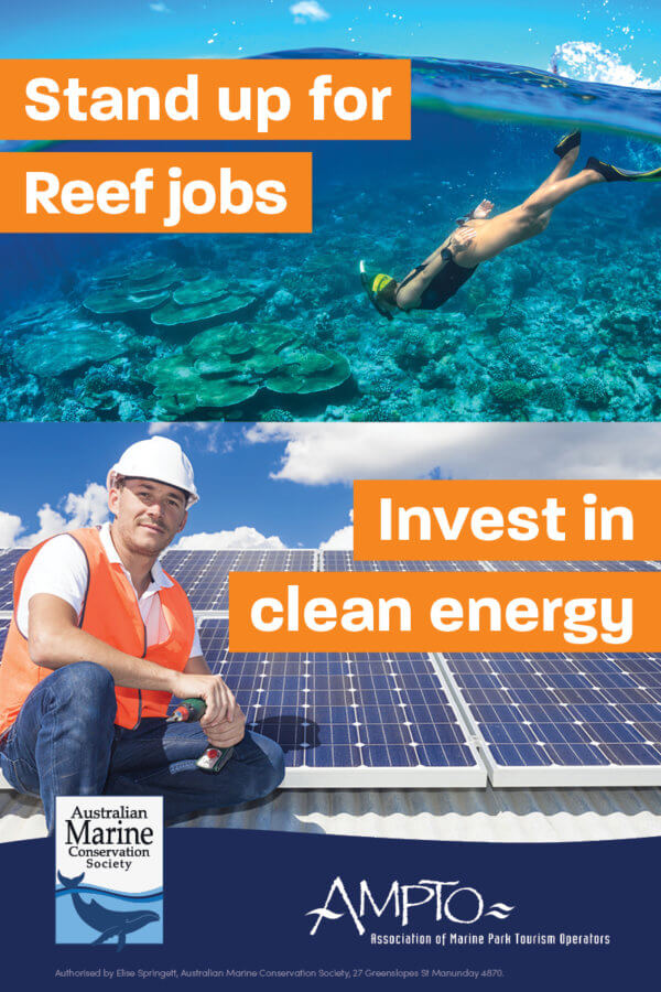 Tourism and conservation groups call for jobs for our Reef in new billboard Australian Marine