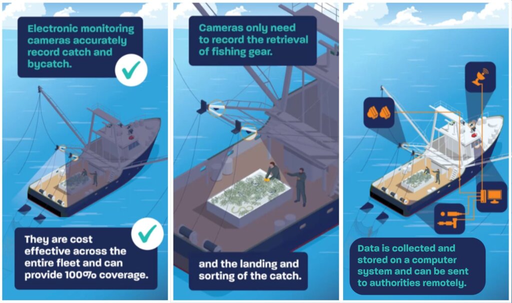 Graphic showing how an electronic monitoring system can be set up.